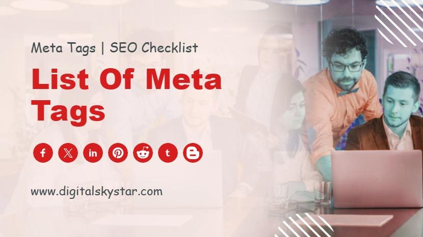 List of Meta Tags